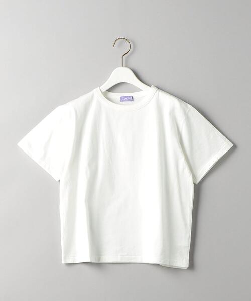 COOME（コーメ）の「＜COOME＞ロゴ刺繍 ショートスリーブ Tシャツ（Tシャツ/カットソー・レディース・ホワイト/パープル・M）」の18枚目の写真