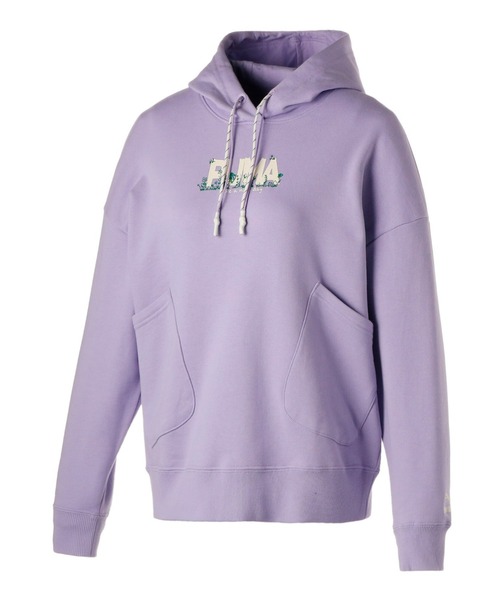 PUMA(プーマ)の「PUMA プーマ ウィメンズ CLASSICS ジョイ グラフィック フーディー(スウェット・レディース・バイオレット/ミント/イエロー系その他/ブラック・MEDIUM/LARGE/SMALL/X-SMALL)」の4枚目の写真
