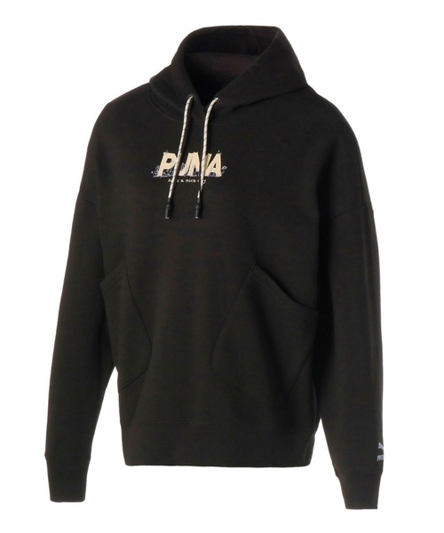 PUMA(プーマ)の「PUMA プーマ ウィメンズ CLASSICS ジョイ グラフィック フーディー(スウェット・レディース・バイオレット/ミント/イエロー系その他/ブラック・MEDIUM/LARGE/SMALL/X-SMALL)」の2枚目の写真