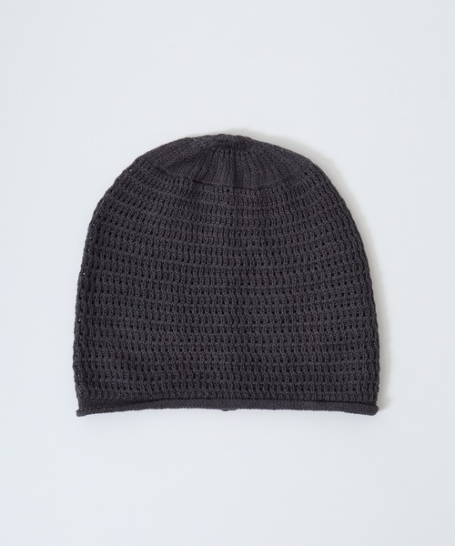 Sense of Grace(センスオブグレース)の「メッシュ編み ドライタッチニット帽(ニットキャップ/ビーニー・メンズ・グレー/ナチュラル/ブラック/カーキオリーブ/ネイビー/ネイビー系/ダークグレー・FREE)」の8枚目の写真