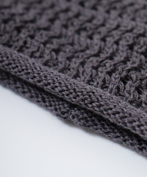 Sense of Grace(センスオブグレース)の「メッシュ編み ドライタッチニット帽(ニットキャップ/ビーニー・メンズ・グレー/ナチュラル/ブラック/カーキオリーブ/ネイビー/ネイビー系/ダークグレー・FREE)」の10枚目の写真