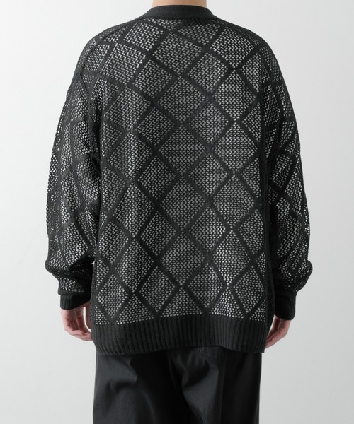 NULL(ヌル)の「【NULL】レース編み カーディガン(カーディガン/ボレロ・メンズ・ブラック/グレイッシュベージュ/グリーン・MEDIUM/LARGE)」の14枚目の写真