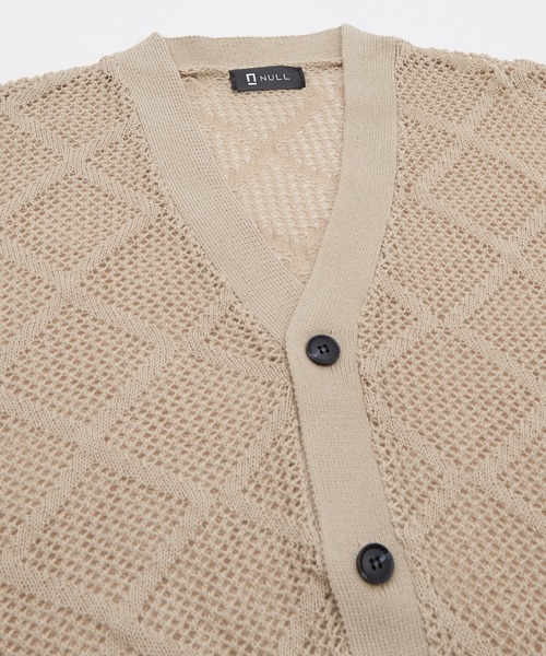NULL(ヌル)の「【NULL】レース編み カーディガン(カーディガン/ボレロ・メンズ・ブラック/グレイッシュベージュ/グリーン・MEDIUM/LARGE)」の20枚目の写真