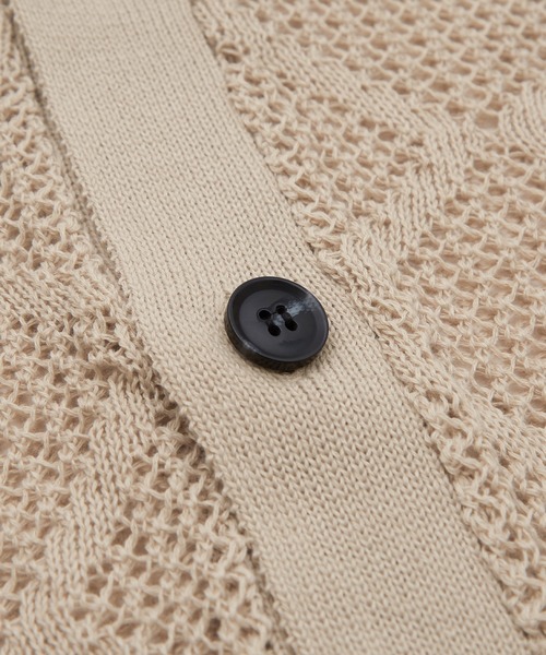 NULL(ヌル)の「【NULL】レース編み カーディガン(カーディガン/ボレロ・メンズ・ブラック/グレイッシュベージュ/グリーン・MEDIUM/LARGE)」の11枚目の写真
