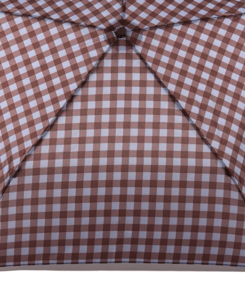 studio CLIP（スタディオクリップ）の「軽量ギンガムチェック折り畳み傘（折りたたみ傘・レディース・ブラウン/ブラック・FREE）」の11枚目の写真