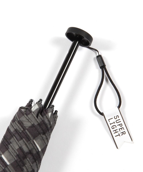 studio CLIP（スタディオクリップ）の「軽量ギンガムチェック折り畳み傘（折りたたみ傘・レディース・ブラウン/ブラック・FREE）」の10枚目の写真