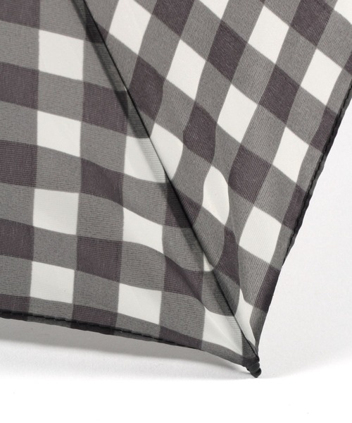 studio CLIP（スタディオクリップ）の「軽量ギンガムチェック折り畳み傘（折りたたみ傘・レディース・ブラウン/ブラック・FREE）」の4枚目の写真