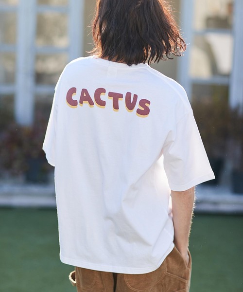 CAMBIO（カンビオ）の「mt8399- ベトジャン風ビッグシルエットTシャツ（Cactus）（Tシャツ/カットソー・メンズ・ベージュ/グレー/ホワイト・L/XL/M/S）」の13枚目の写真