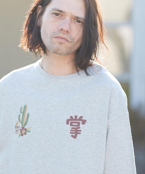 CAMBIO（カンビオ）の「mt8399- ベトジャン風ビッグシルエットTシャツ（Cactus）（Tシャツ/カットソー・メンズ・ベージュ/グレー/ホワイト・L/XL/M/S）」の16枚目の写真