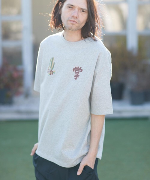 CAMBIO（カンビオ）の「mt8399- ベトジャン風ビッグシルエットTシャツ（Cactus）（Tシャツ/カットソー・メンズ・ベージュ/グレー/ホワイト・L/XL/M/S）」の17枚目の写真