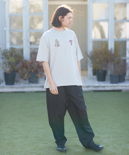 CAMBIO（カンビオ）の「mt8399- ベトジャン風ビッグシルエットTシャツ（Cactus）（Tシャツ/カットソー・メンズ・ベージュ/グレー/ホワイト・L/XL/M/S）」の21枚目の写真