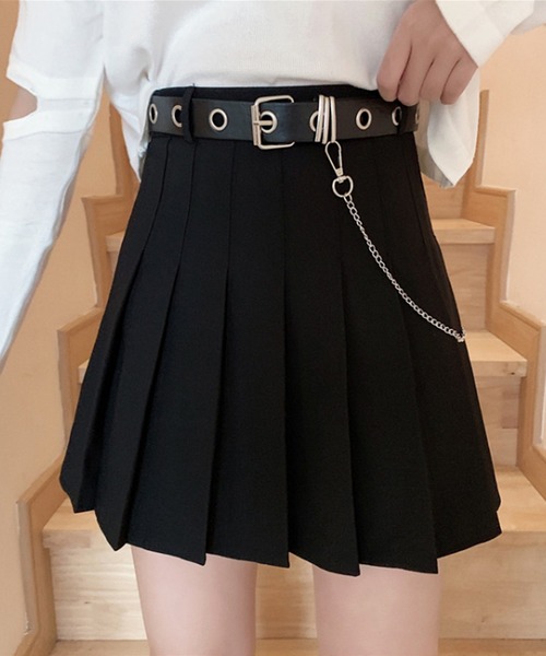 Jasmine Grandiflorum（ジャスミングランディフローラム）の「【Jasmine】プリーツミニスカート ベルト付き（スカート・レディース・ホワイト/ブラック/グレー・SMALL/LARGE/MEDIUM）」の14枚目の写真