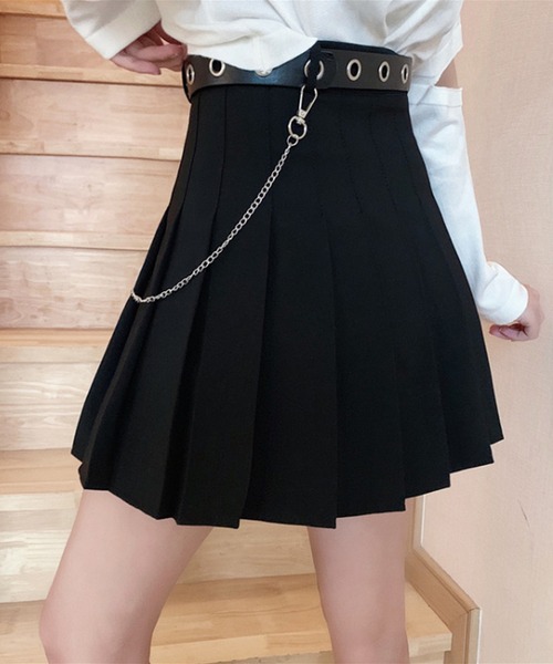 Jasmine Grandiflorum（ジャスミングランディフローラム）の「【Jasmine】プリーツミニスカート ベルト付き（スカート・レディース・ホワイト/ブラック/グレー・SMALL/LARGE/MEDIUM）」の15枚目の写真