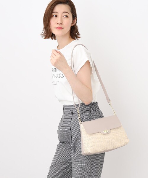 grove（グローブ）の「◆人間工学フラップヒネリPPショルダー（ショルダーバッグ・レディース・ブラック/ライトグレー/ライトブルー/オフホワイト/レモンイエロー/ピンク系・00）」の10枚目の写真