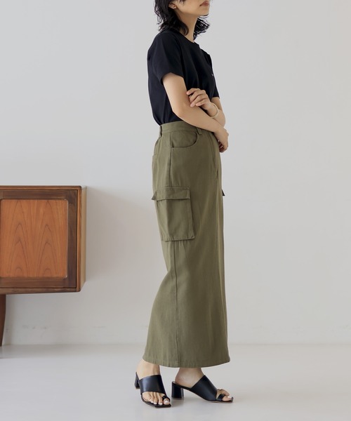  hellam（へラム）の「刺繍ロゴ コンパクトTシャツ（Tシャツ/カットソー・レディース・杢グレー/オフホワイト/ブラック/ネイビー・FREE）」の22枚目の写真
