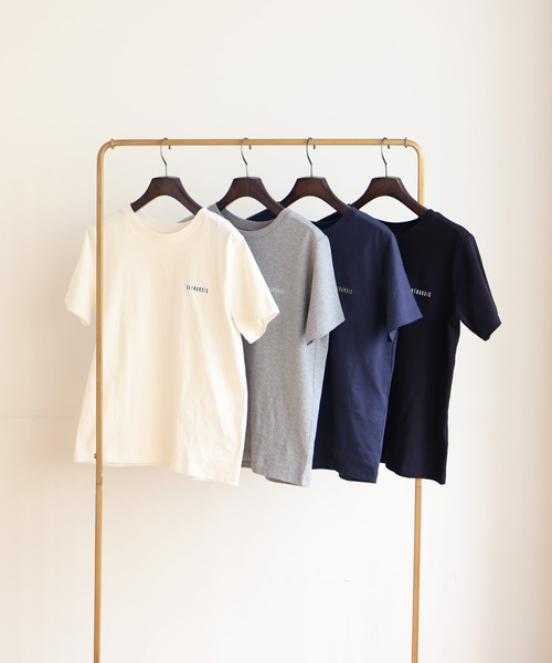  hellam（へラム）の「刺繍ロゴ コンパクトTシャツ（Tシャツ/カットソー・レディース・杢グレー/オフホワイト/ブラック/ネイビー・FREE）」の18枚目の写真