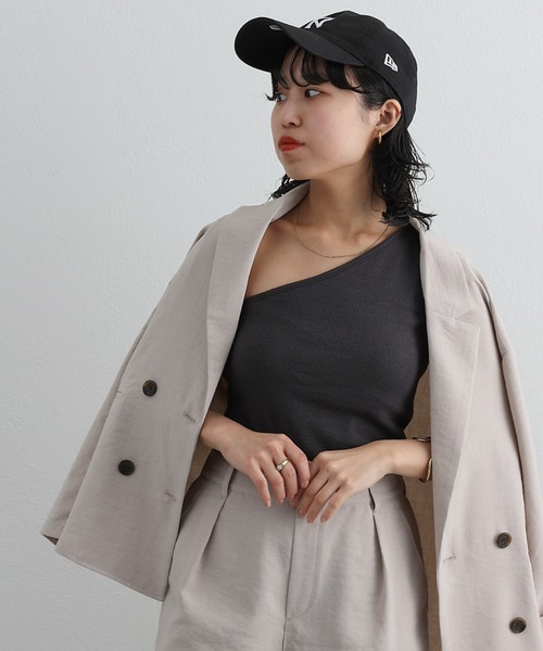 COLONY 2139（コロニートゥーワンスリーナイン）の「カップ付リブワンショル（タンクトップ・レディース・ホワイト/チャコールグレー/ブラック/イエロー/グリーン・FREE）」の15枚目の写真