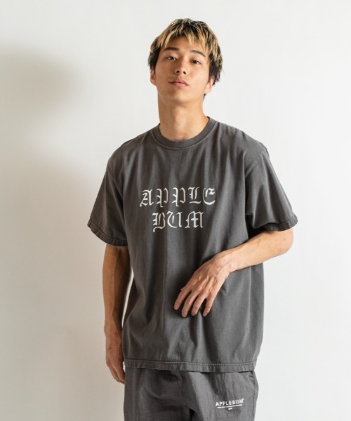APPLEBUM（アップルバム）の「Vintage Overdye T-shirt（Tシャツ/カットソー・メンズ・ライトグレー/ブラック/アッシュグレー・LARGE/X-LARGE/XX-LARGE/MEDIUM/SMALL）」の3枚目の写真