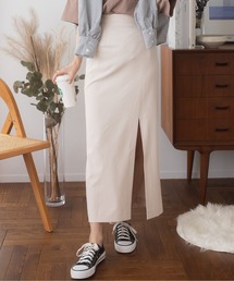 今なら490円!ロング スリット ハイウエスト スカート