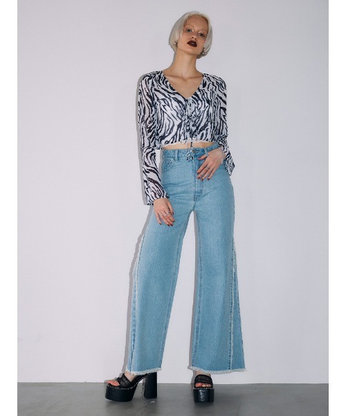ブラウス シャツ フロントリボンシアーブラウス / 1215210707 レディース PROPORTION BODY DRESSING ブラウス シャツ フロントリボン