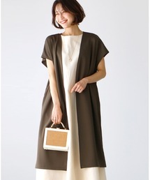 Ehre style（エーレスタイル）の「Ehre styleオリジナル！二の腕隠しお洒落なUVジレ（カーディガン/ボレロ）」