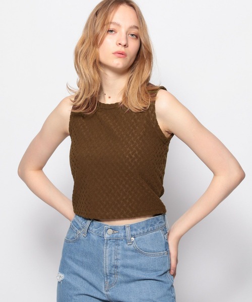 FOREVER 21(フォーエバー トゥエンティーワン)の「パイルジャガードカップ付きアメスリタンク(タンクトップ・レディース・グレー系その他7/ブラウン系その他4/イエロー系その他2/ピンク系その他5/ホワイト・SMALL/MEDIUM)」の1枚目の写真