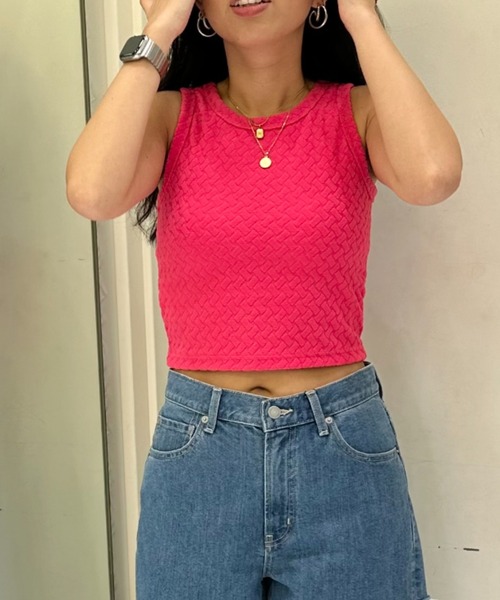 FOREVER 21(フォーエバー トゥエンティーワン)の「パイルジャガードカップ付きアメスリタンク(タンクトップ・レディース・グレー系その他7/ブラウン系その他4/イエロー系その他2/ピンク系その他5/ホワイト・SMALL/MEDIUM)」の5枚目の写真