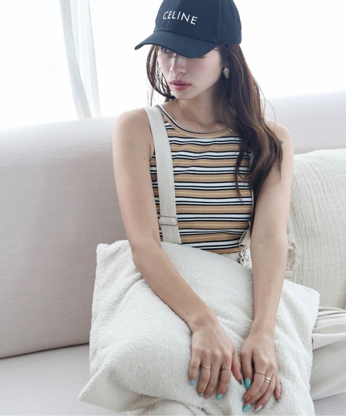 AMELY（エミリー）の「2wayリブタンクトップス（タンクトップ・レディース・ブラウン系その他/グリーン系その他/ブルー系その他/イエロー系その他・フリー）」の20枚目の写真