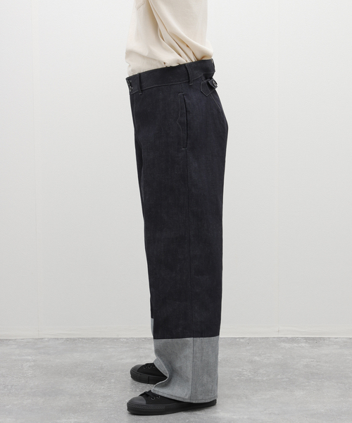 JOURNAL STANDARD J.S HOMESTEAD(ジャーナルスタンダードホームステッド)の「【J.S.Homestead】HIGH BACK TROUSERS(デニムパンツ・メンズ・ネイビー・MEDIUM/LARGE)」の5枚目の写真