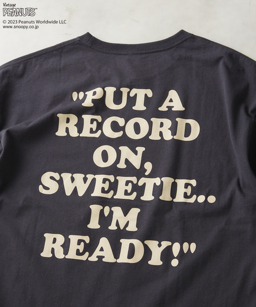 PEANUTS（ピーナッツ）の「【PEANUTS × SPORTS WEAR by relume】別注 プリントTシャツ（Tシャツ/カットソー・メンズ・ブラック系その他/アイボリー/モスグリーン/バーガンディー・MEDIUM/LARGE/X-LARGE）」の21枚目の写真