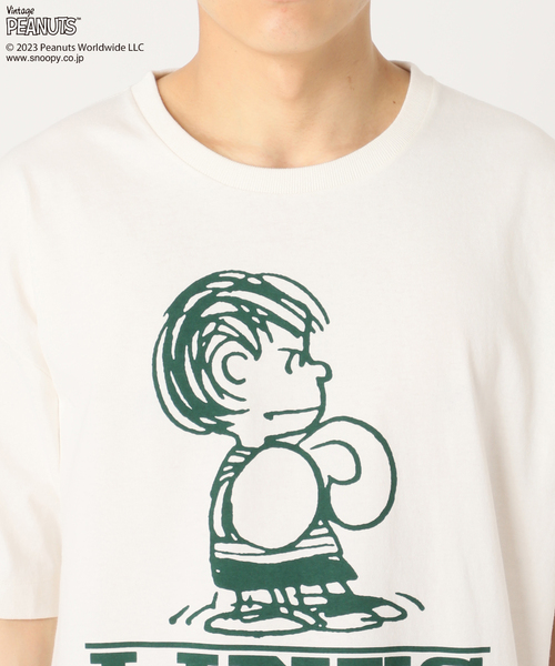 PEANUTS（ピーナッツ）の「【PEANUTS × SPORTS WEAR by relume】別注 プリントTシャツ（Tシャツ/カットソー・メンズ・ブラック系その他/アイボリー/モスグリーン/バーガンディー・MEDIUM/LARGE/X-LARGE）」の19枚目の写真