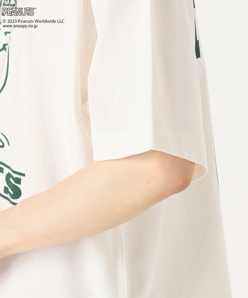 PEANUTS（ピーナッツ）の「【PEANUTS × SPORTS WEAR by relume】別注 プリントTシャツ（Tシャツ/カットソー・メンズ・ブラック系その他/アイボリー/モスグリーン/バーガンディー・MEDIUM/LARGE/X-LARGE）」の14枚目の写真