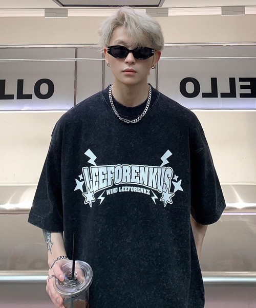 NOWLE(ノウル)の「【NOWLE】ユーズド加工 プリント スミクロ 半袖 ティシャツ(Tシャツ/カットソー・メンズ・ブラック/ブラック系1・MEDIUM/LARGE/X-LARGE)」の14枚目の写真