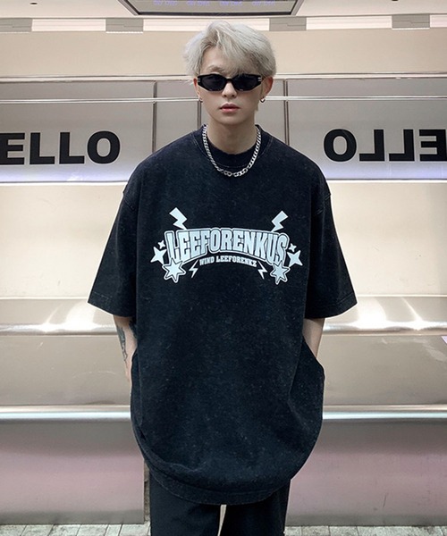 NOWLE(ノウル)の「【NOWLE】ユーズド加工 プリント スミクロ 半袖 ティシャツ(Tシャツ/カットソー・メンズ・ブラック/ブラック系1・MEDIUM/LARGE/X-LARGE)」の17枚目の写真