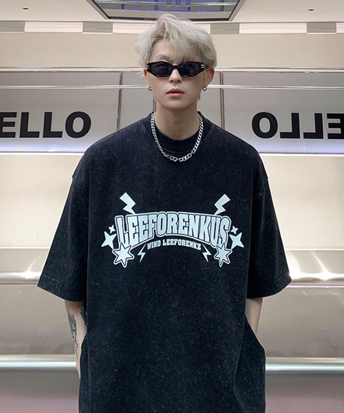 NOWLE(ノウル)の「【NOWLE】ユーズド加工 プリント スミクロ 半袖 ティシャツ(Tシャツ/カットソー・メンズ・ブラック/ブラック系1・MEDIUM/LARGE/X-LARGE)」の18枚目の写真