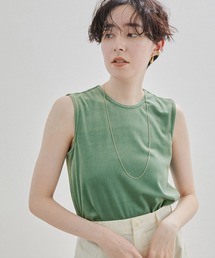 SALON adam et rope' | 【セットアップ対応・洗える】ベロアノースリーブプルオーバー(Tシャツ/カットソー)