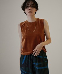 SALON adam et rope' | ベロアノースリーブプルオーバー【新色追加！セットアップ対応・洗える】(Tシャツ/カットソー)