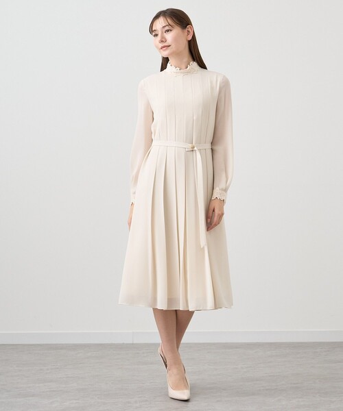 最終値下げ【新品】ANAYI シアードビーレース プリーツワンピース セール】シアードビーレースプリーツワンピース（ワンピース
