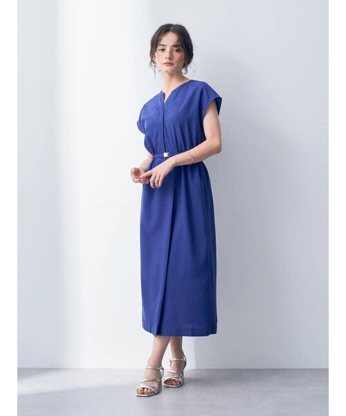 ベルト付きワンピース