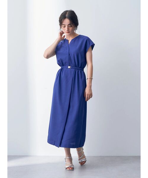 ベルト付きワンピース