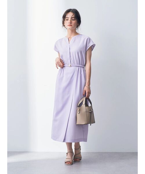 ベルト付きワンピース