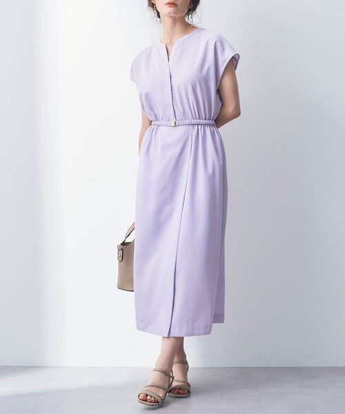 ベルト付きワンピース