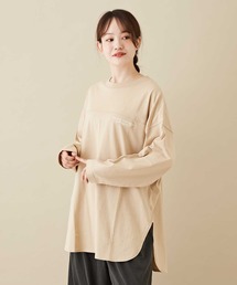 CUBE SUGAR（キューブシュガー）の「OE天竺カットソー裾ラウンド長袖Tシャツ（Tシャツ/カットソー）」