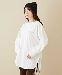 CUBE SUGAR | OE天竺カットソー裾ラウンド長袖Tシャツ(Tシャツ/カットソー)