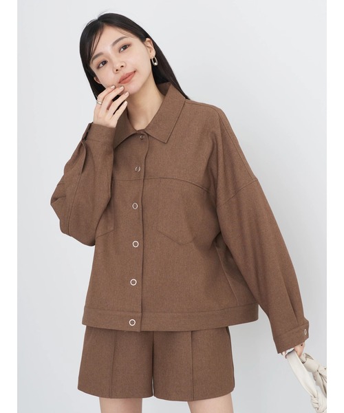 earth music&ecology アース ショートダッフル 新品 キャメル セール】ショートダッフルコート ＊（ダッフルコート）｜earth