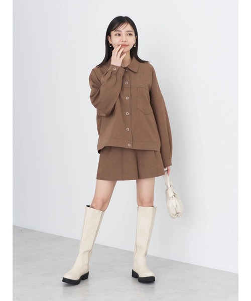 earth music&ecology（アースミュージックアンドエコロジー）の「ショート丈カバーオール（カバーオール・レディース・モカ/カーキ・FREE）」の10枚目の写真