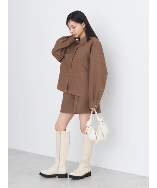 earth music&ecology（アースミュージックアンドエコロジー）の「ショート丈カバーオール（カバーオール・レディース・モカ/カーキ・FREE）」の11枚目の写真