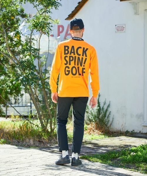 RAWLIFE（ロウライフ）の「BACK SPIN!GOLF/バックスピンゴルフ/BACK LOGO LONG T-shirt（BSBB01W717）（Tシャツ/カットソー・メンズ・ホワイト/イエロー/オレンジ/ブラック・XL/L/S/M）」の6枚目の写真