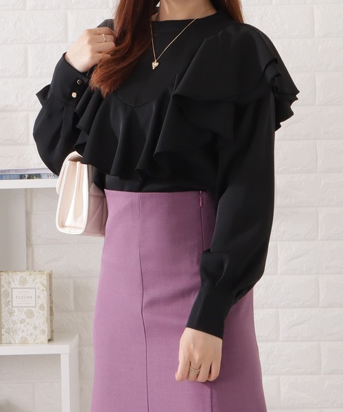 フリル 長袖パフスリーブ ブラウス（シャツ/ブラウス）｜Lace Ladies