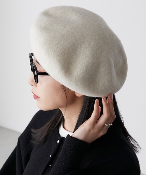 BONLECILL(ボンルシール)の「バスクベレー帽(ハンチング/ベレー帽・レディース・ワイン/キャメル/ブラック/ネイビー/アイボリー/グレー・FREE)」の9枚目の写真